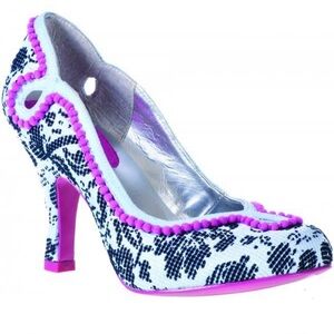 Ruby Shoo Miley heeled court shoe in Pink Blue Black Size EU 38 UK 5 Pumps